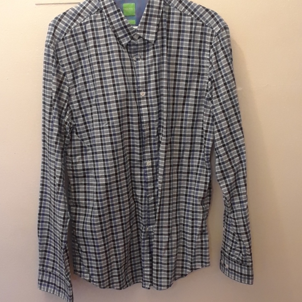 Hugo boss gingham shirt. Size xlarge